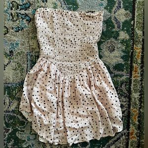 Pink polkadot romper